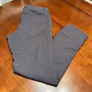 686 Everywhere Pants Mens 34X32 Gray Hiking Merino Wool Lined Outdoor Slim FLAW
